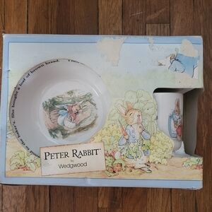 Vintage Peter Rabbit Wedgwood Bowl and Cup Set